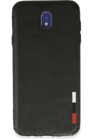 Cosmotex Newface Samsung Galaxy J7 Pro / J730 Kılıf Loop Deri Silikon - Siyah