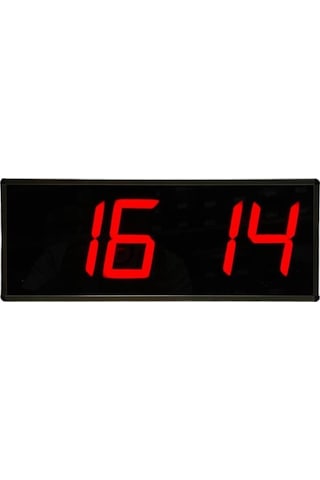 Wifi Senkronize Dijital Led Saat Derece Kırmızı Led, 15x37 Cm Kırmızı