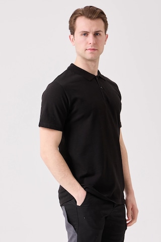 Galanthus Polo Yaka T-shirt - Pamuklu, Nefes Alabilir, Klasik Tasarım Siyah