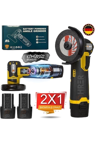 Böhrer HB0239T Mini Akülü Açılı Taşlama Demir Kesme Makinesi Böhrer HB0239T Mini Akülü Açılı Taşlama Demir Kesme Makinesi