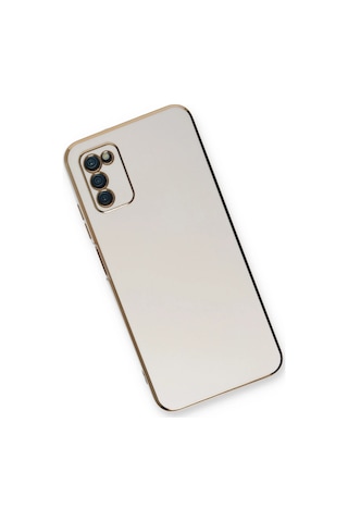 Newface - 190 - Samsung Galaxy Uyumlu A03s Kılıf Volet Silikon - Csmo-tex - - Beyaz