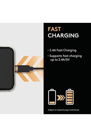 1m Usb-a To Micro Usb Örgülü Şarj Kablosu - Siyah