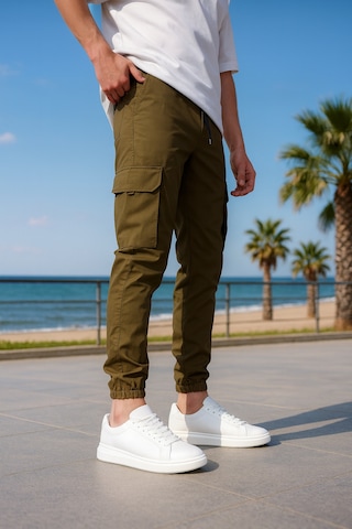 Kargo Cepli Paraşüt Kumaş Haki Renk Erkek Pantolon-1818 haki