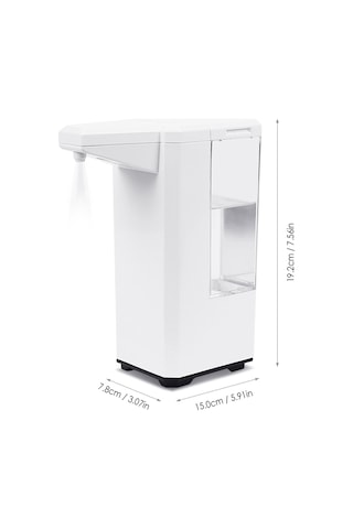 Leezsing 500ml Sprey Tipi Sabunluk Otomatik Sabunluk İki Seviyeli Ayarlama Ipx4 Su Geçirmez Kızılötesi Sensörlü Sabunluklar Pil İle Çalışır