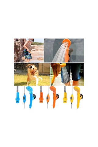 Sarı-12v Elektrikli Su Pompası Araba Oto Yıkama Kamp Yürüyüş Seyahat Açık Duş Seti