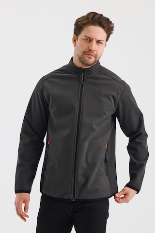 Alexandergardi Alexandergardı Dik Yaka Fermuarlı Astarsız İçi Polar Su İtici Softshell Kumaş Mont E24-mnt-02 001