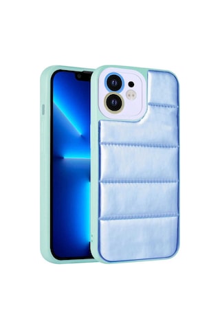 Apple Uyumlu iPhone 11 Kılıf Kamera Korumalı Airbagli Renkli Zore Seksek Kapak Mavi