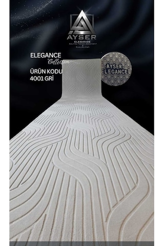 Nesrin Kaymaz Jel Taban Modern Kesme Yolluk Leke Tutmaz Salon Mutfak Koridor Halisi Gri