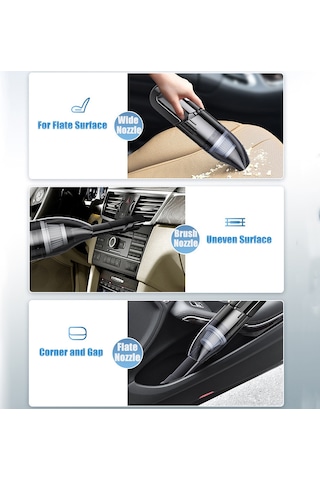 Shineyee 12v Kablolu Araç Süpürgesi, 6000 Pa Güçlü Emme, 4.5m Kablolu, Islak-kuru Temizleme, Filtreli, Çoklu Uçlu Aksesuarlar