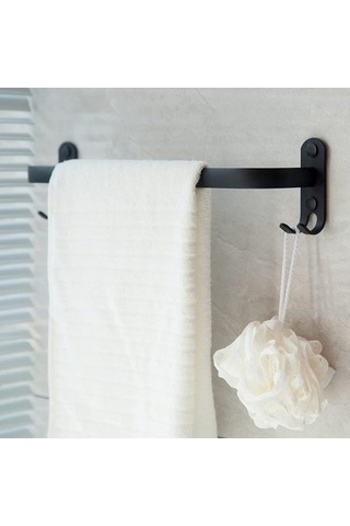 Tongxida Bosphorusboutique Siyah Rafı, Pazly Paslanmaz Monte Kancalı, Havlu Duvara Çubuklu Çelik Banyo & - Qm Siyah Siyah