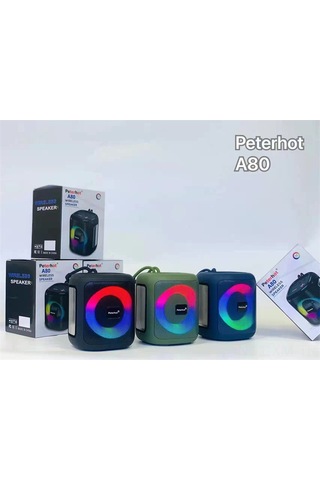 Ximistore9 Yeşil Taşınabilir Dış Mekan Bluetooth Hoparlörü - Su Geçirmez Rgb Işık, Derin Taban, Kablosuz, Elden Taşınabilir