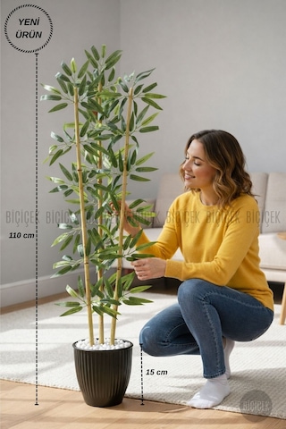Biçiçek Bambu Ağaci 110 Cm 3 Gövdeli̇