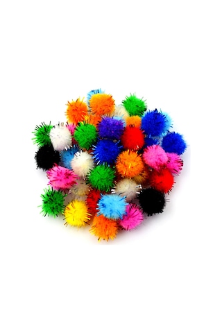 Bubu 10-20-30 Mm Karışık Simli Ponpon 80 Li Bubu-hs0026