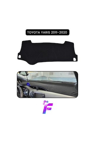 Toyota Yaris 2011-2020 Torpido Örtüsü Çatlama Ve Isıya Karşı Tam Koruma Oto Aksesuar B72 Siyah