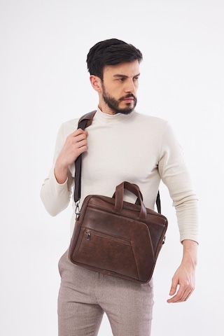 Derinss Dub3075 Hakiki Deri Kahverengi Macebook Ve Notebook Çantası 001