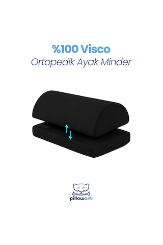 Visco Ayak Destek Minderi Ergonomik Yükseltici Ayak Ve Bacak Dinlendirme Minderi Siyah