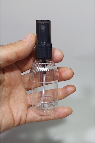 50 Adet Boş Şişe siyah Spreyli Kolonya Şişesi Doldurulabilir Cep Plastik Parfüm Şişesi 50 Ml desenli
