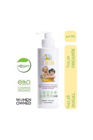 Organik & Vegan, Glutensiz Bebek Saç Ve Vücut Şampuanı 400 Ml