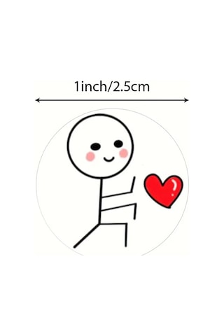 Kibrit Adam Kalpli Sticker 2.5cm 50 Adet 50