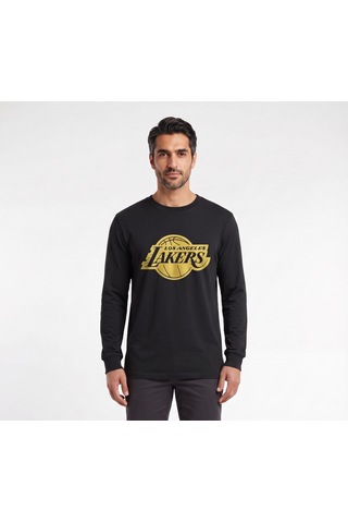 Usa Los Angeles Sarı Baskı Siyah Erkek Sweatshirt 13206