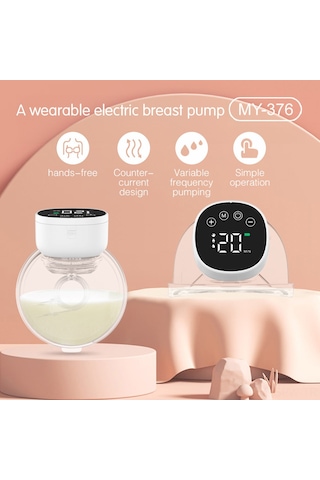 My-376 Taşınabilir Elleri Serbest Elektrikli Göğüs Pompası Sessiz Gizli Göğüs Pompası 3 Mod 9 Emme Seviyesi 180ml Kapasite