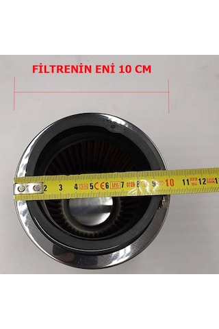 Ayarlanabilir Çaplı Açık Hava Filtresi Dar Kırmızı Renk 60mm-70mm-76mm