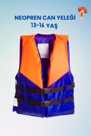 L Beden 10-15 Yaş, Neopren Sünger Yüzme Can Yeleği, Havuz Deniz Aksesuarları Lacivert