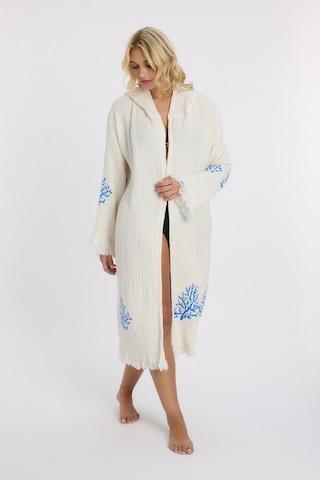 Mulberry Muslin Peştemal Bornoz Banyo Ve Plaj Elbisesi Mavi