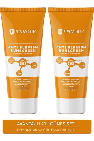 Appamour Anti Blemish Güneş Kremi SPF50+ 2 x 50 ML