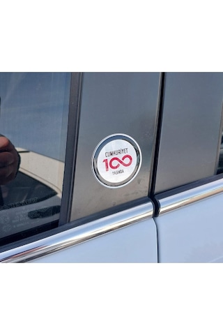 Fiat - Egea -Cross -Doblo - Fiorino  Cumhuriyet 100 Yaşında Silikon Logo 2 Adet