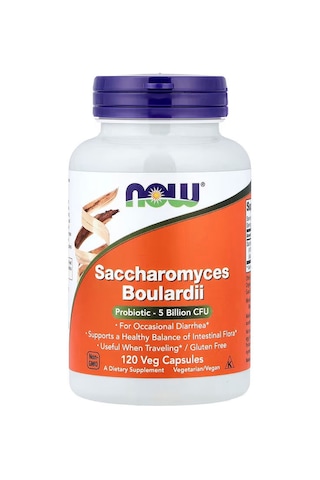 Now Foods Saccharomyces Boulardii Probiotics 5 Billion Cfu 120 Veg Capsules