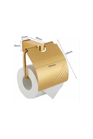 Lüx Banyo Seti 7 Li Altın Rengi Çok Renkli