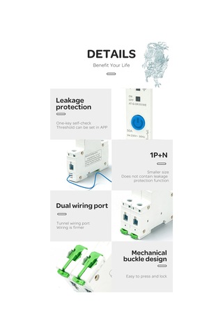 Konesam Akıllı Wifi Devre Kesici: Ewelink Uygulaması İle Uzaktan Kontrol, Zamanlayıcı Ve Ses Komutlarıyla Uyumlu 1p-16a