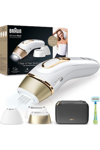 Braun PL5242 IPL Silk·Expert Pro 5, Evde Tüy Alma, Çanta, Venus Tıraş Makinesi, 3 Başlık ile