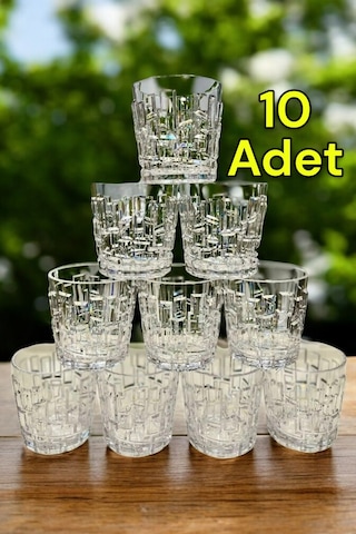 Kırılmaz Viski Bardağı 200 Ml Kokteyl Kadehi Polikarbon Özel Üretim 10 Adet Şeffaf