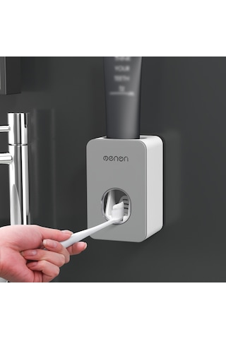 Shineyee Otomatik Diş Macunu Sıkıcı - Duvar Montajlı, Delme Yok - Hijyenik, Kolay Kullanıma Uygun - Pembe Renk Pembe