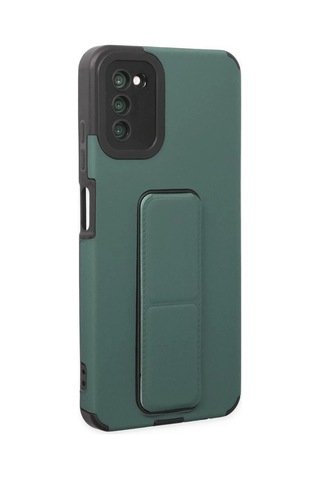 Vaveni Samsung Galaxy A03s Uyumlu Kılıf Mega Standlı Silikon - Yeşil Arz