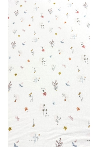 Pamuklu Penye 70x140 Lastikli Bebek Çarşafı Lastikli Beşik Çarşafı Bebek Çarşafı Çiçekli