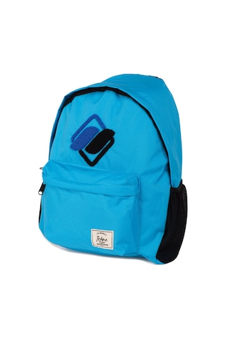 Mavi Önü Nakışlı Laptop Bölmeli Unisex Sırt Okul Çantası Back To School mavi