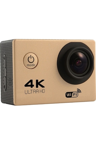 F60 2.0 İnç Ekran 170 Derece Geniş Açılı Wifi Sport Action Camera Kamera Kamerası, Su Geçirmez Konut Kılıfı, Destek 64gb Mikro Sd Kartı Altın