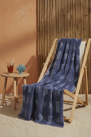 Mavi Aztec %100 Pamuklu Plaj Havlusu 70x140 Cm Çok Renkli