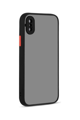 Apple Uyumlu iPhone XS 5.8 Kılıf Zore Hux Düğme Ve Kapak Zıt Renk Kılıf