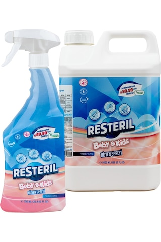 Resteril Hijyen Spreyi Baby&kids 750x5000ml Bebek Mama Sandalyesi Oyuncak Temizleyici Dezenfektan