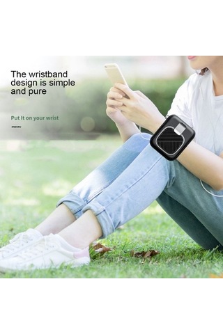 Taşınabilir Kişisel Asılı Bel Fanı 10000 Mah Şarj İle Sessiz Giyilebilir Elektrikli Fan El Klima Siyah 2693 Renkli