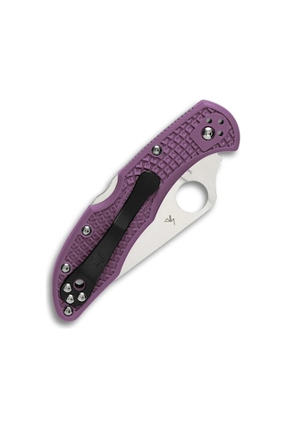Spyderco Delica 4 Purple Lightweight Flat Ground Plainedge Kamp Çakı Mor