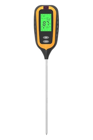 Toprak Ph Ölçer Toprak Nem Ölçer 4'ü 1 Arada Toprak Test Cihazı Nem Işık Ph Sıcaklık Çimler Çiftlik Bitkileri Otlar