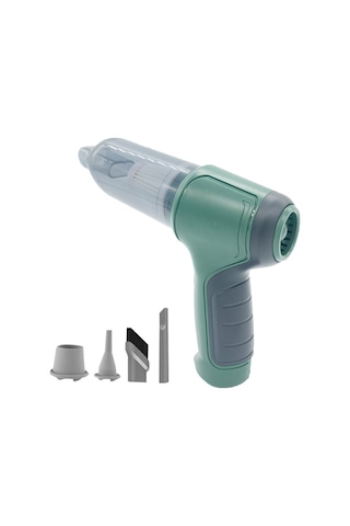 Tenfowee Ev Ve Araç İçin Kablosuz Süpürge - 9000pa Emme Gücü, Temizleyici/üfleyici 3'ü 1, Camlı Çöp Kutusu, Yıkama Eliptik Filtre Yeşil Şarjlı