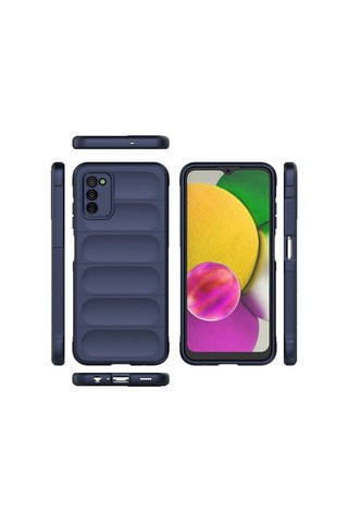 Samsung Galaxy A03s Kılıf Optimum Silikon - Lacivert