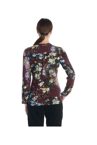 Bulalgiy Kadın Bordo Çiçek Baskılı Gömlek - Bga843637