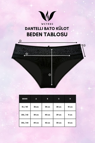 Wcreas Dantelli Pamuklu Kadın Bato Külot, 5'li Paket Pamuklu Yumuşak Kumaş Kadın Külot Ten